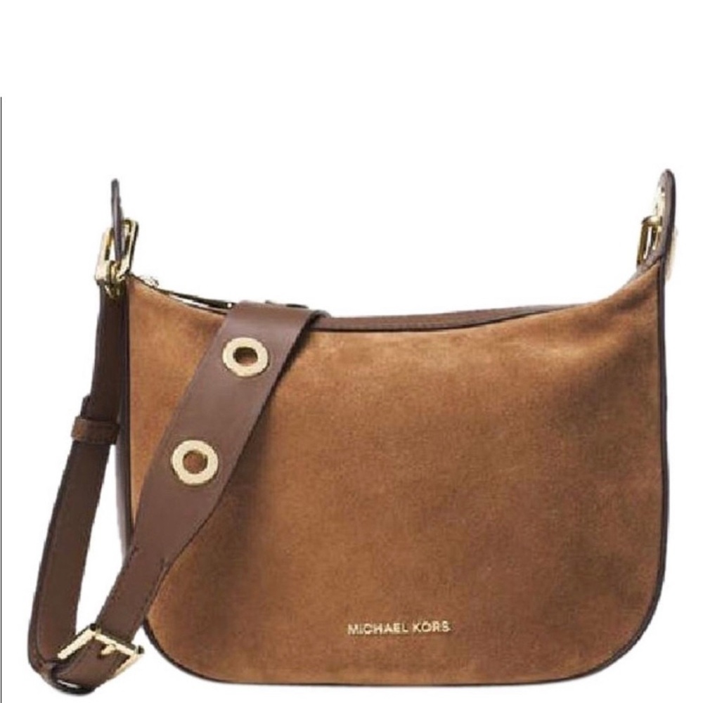Michael Kors Tan Suede Shoulder Bag